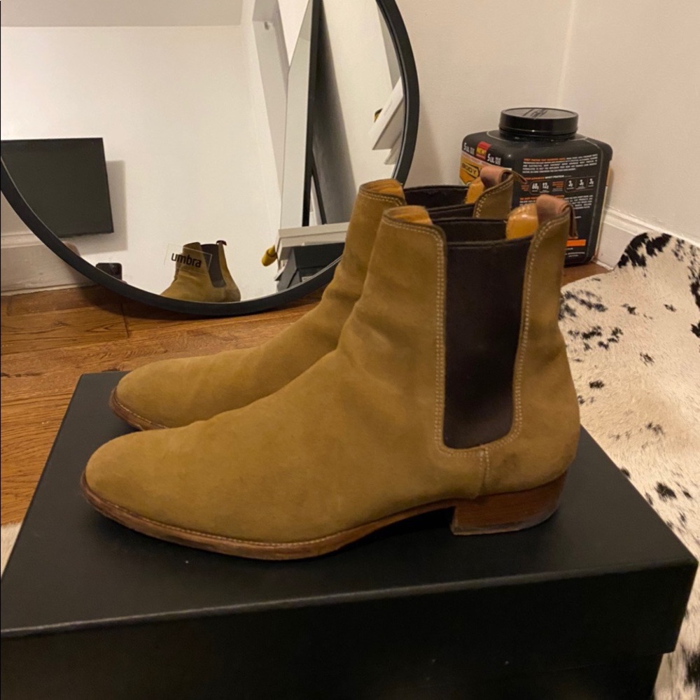 Saint Laurent Wyatt Chelsea Boot Tan